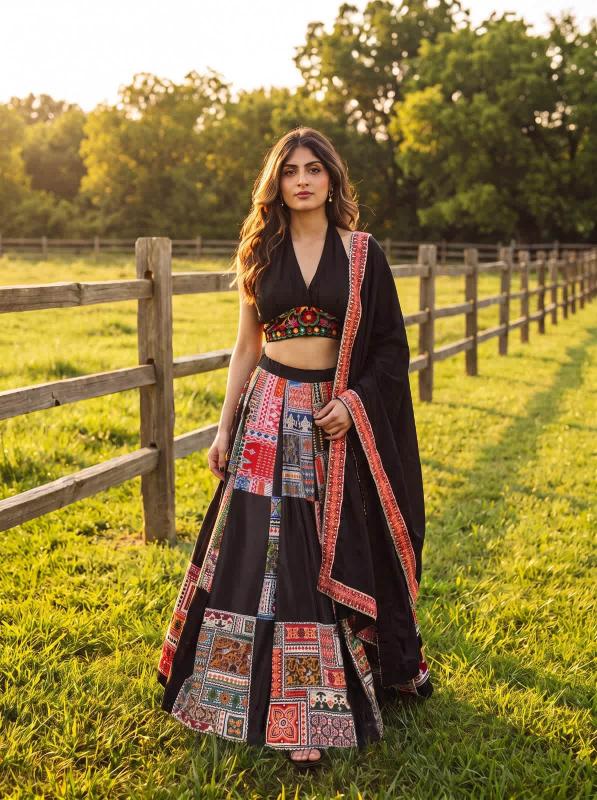 Black Traditional lehenga choli market in Arunachal Pradesh
